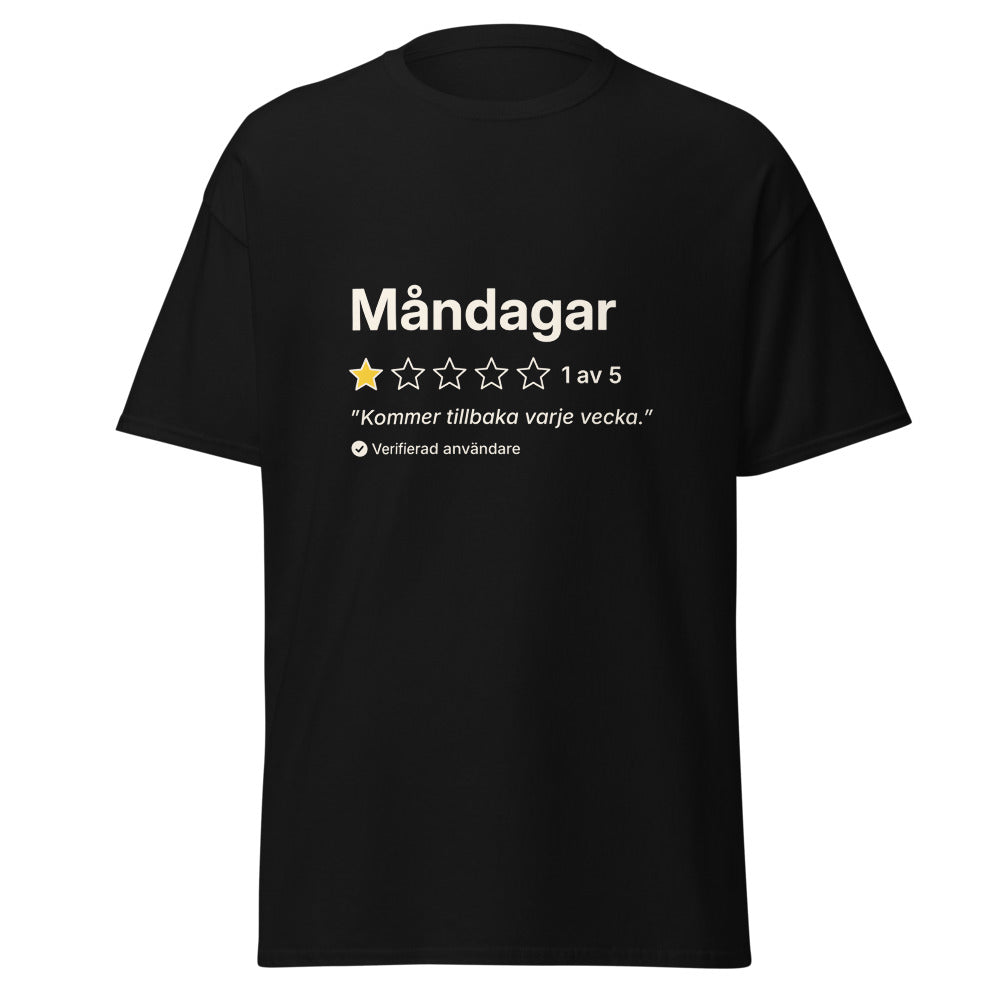 Måndagar T-shirt i svart, framsida