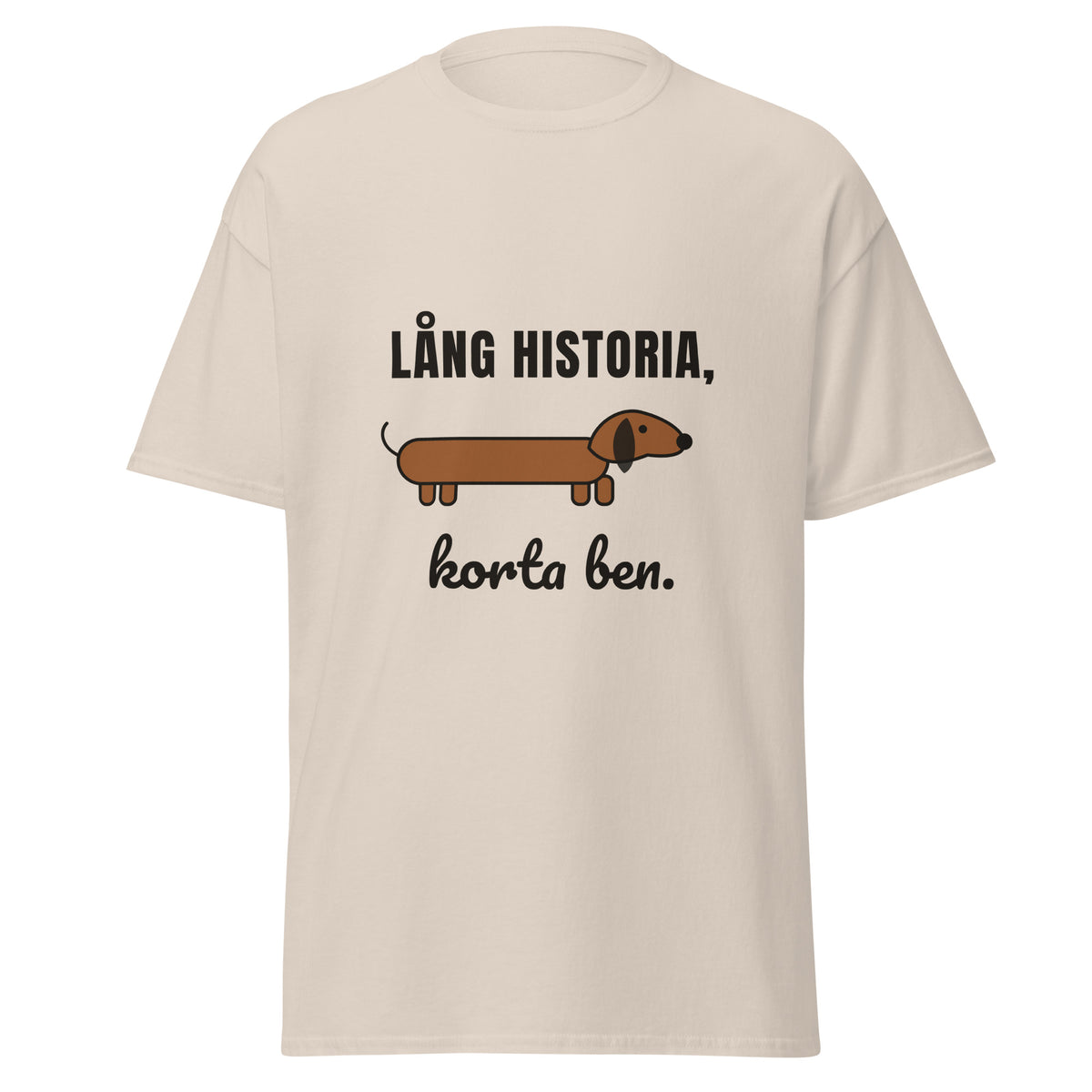Lång historia T-shirt i natur, framsida