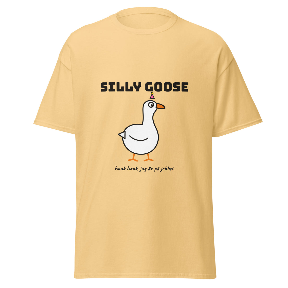 Silly Goose T-shirt i ljusgult, framsida
