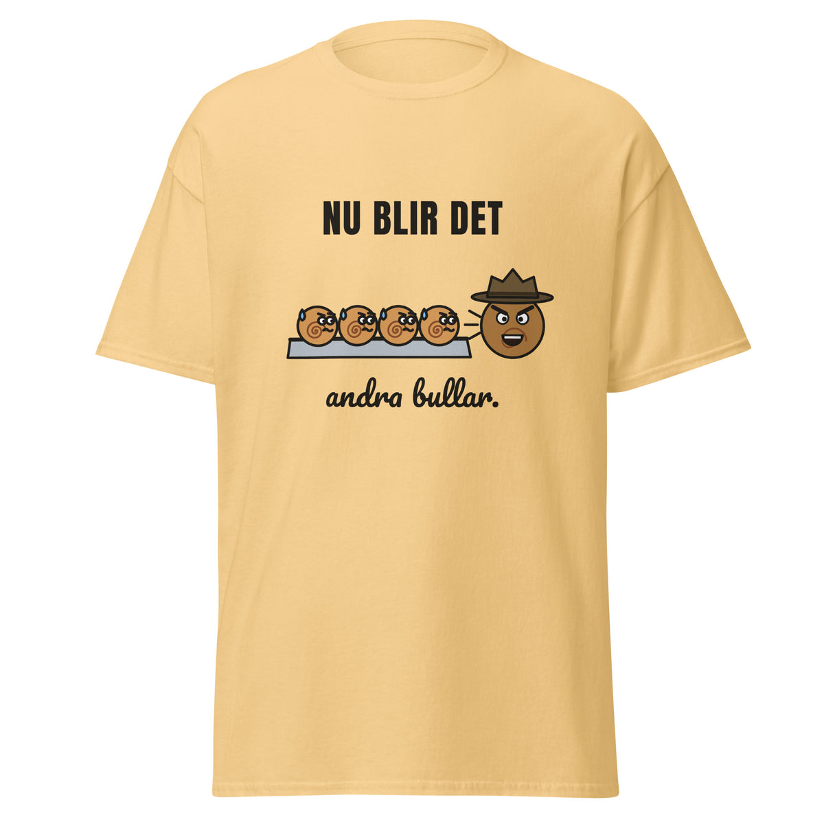 Andra bullar T-shirt i ljusgult, framsida