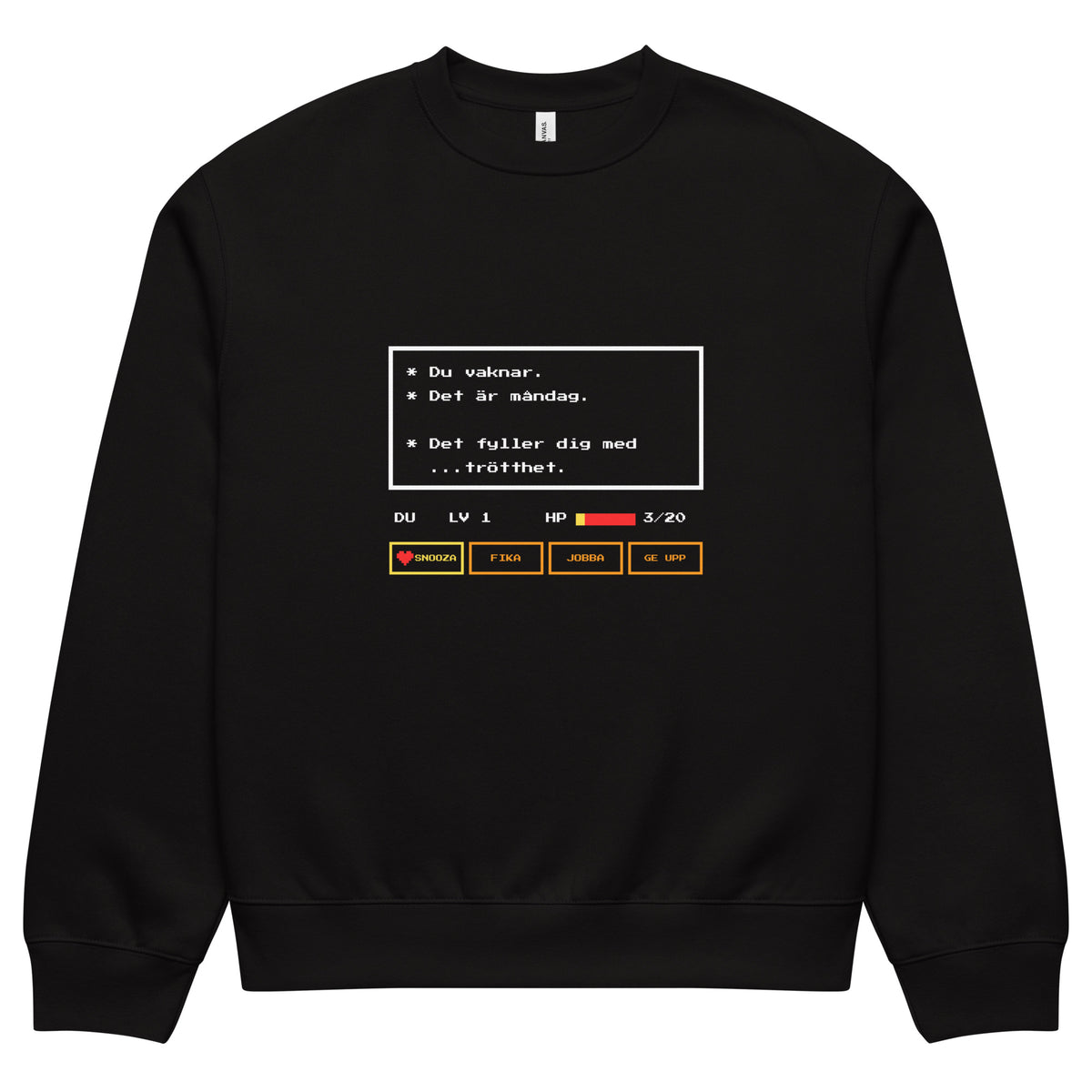 Det är måndag sweatshirt för herr i svart, framsida