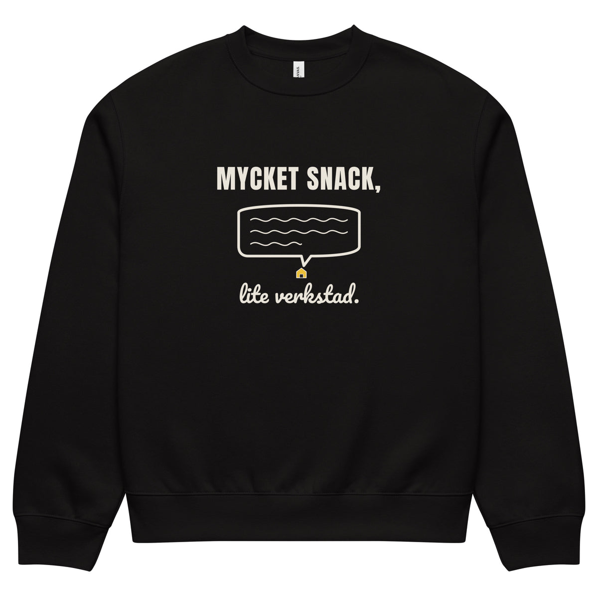 Mycket snack sweatshirt för herr i svart, framsida
