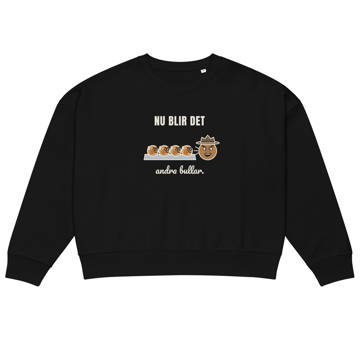 Andra bullar sweatshirt för dam i svart, framsida