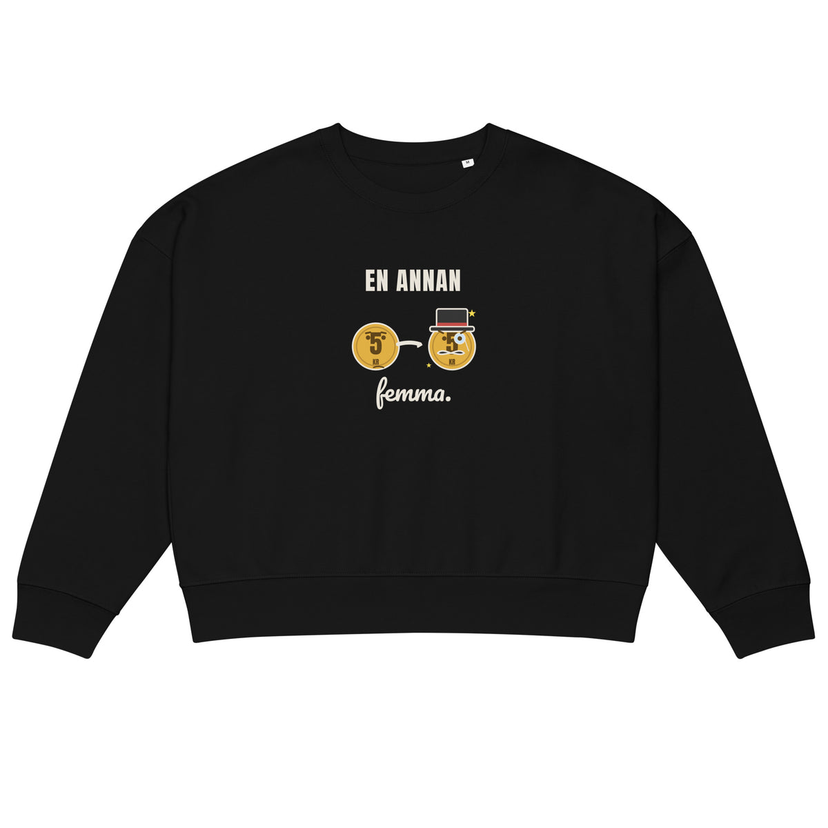 En annan femma sweatshirt för dam i svart, framsida