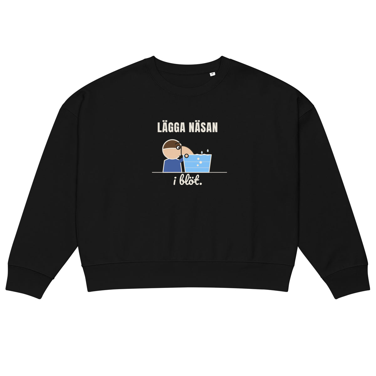 Lägga näsan i blöt sweatshirt för dam i svart, framsida