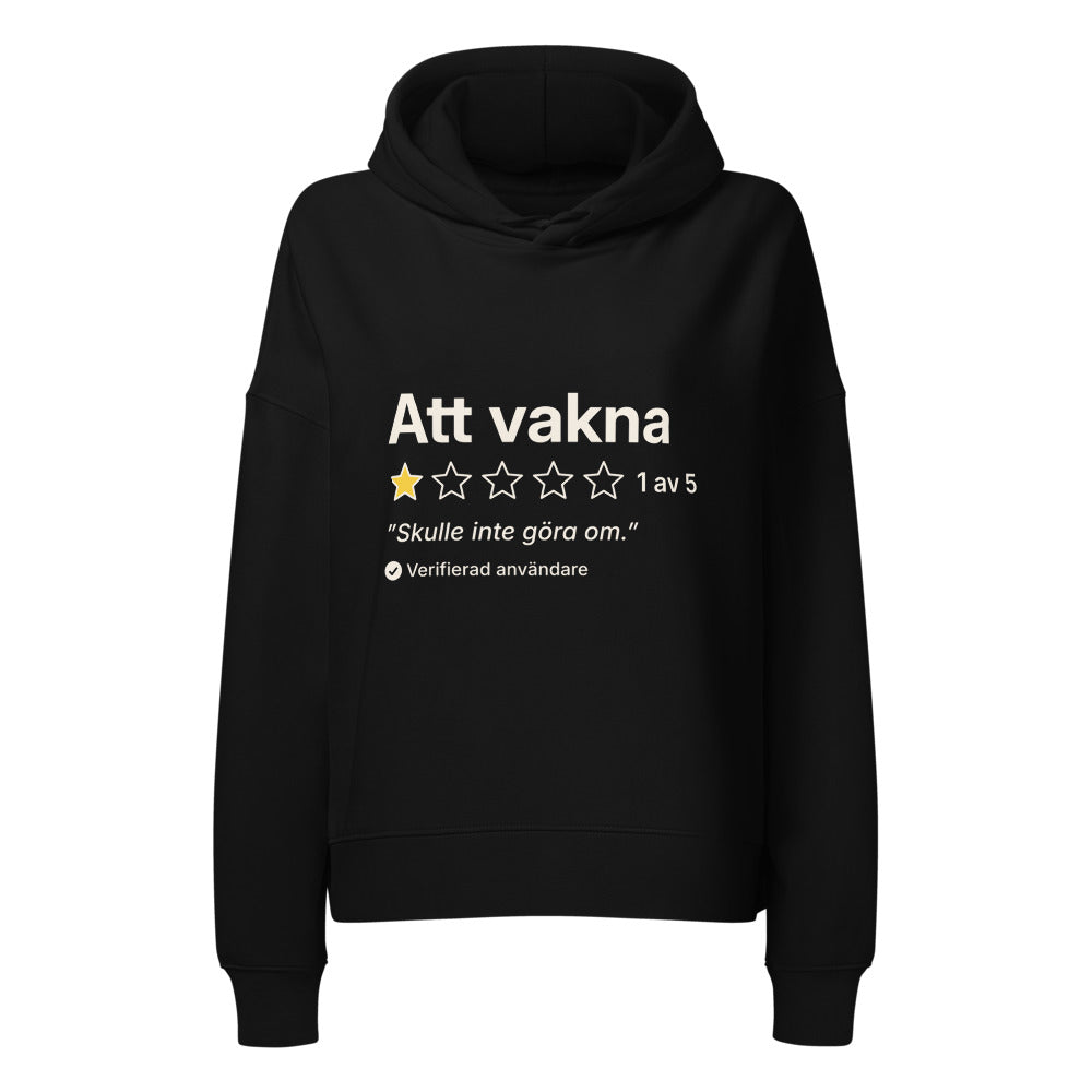 Att vakna Hoodie för dam i svart, framsida